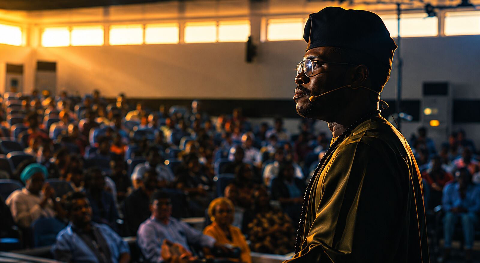 Speaker on stage at Project TEDxAfrica
